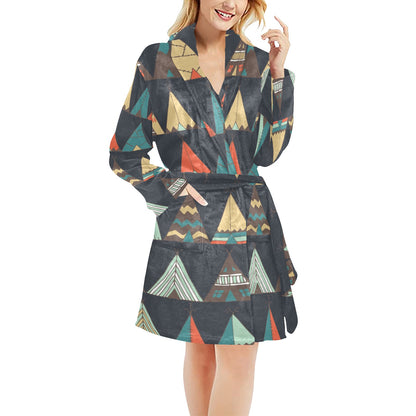 Tribal native american tent Aztec Women's Fleece Robe
