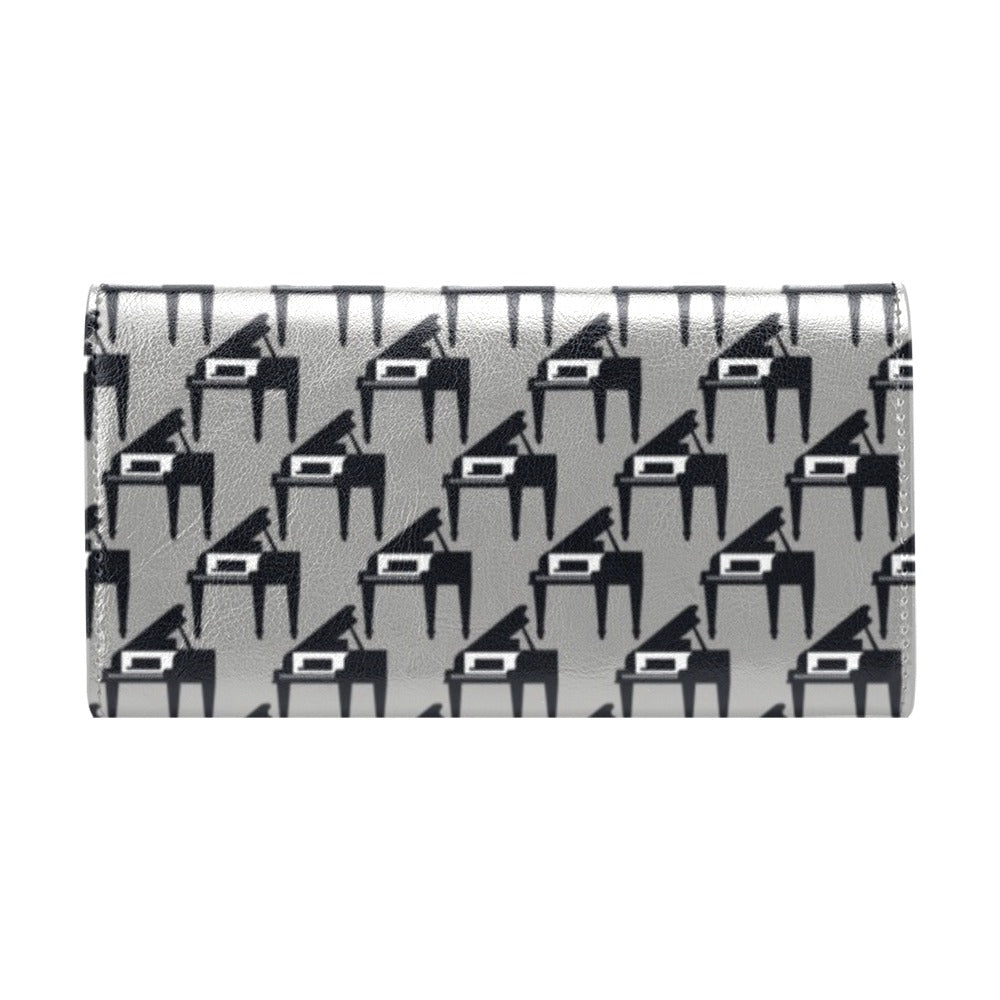 Piano Print Design LKS404 Women's Trifold Wallet