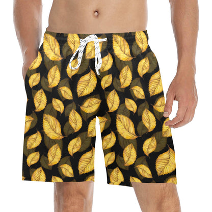 Elm Leave Summer Print Pattern Men's Swim Trunks Beach Shorts