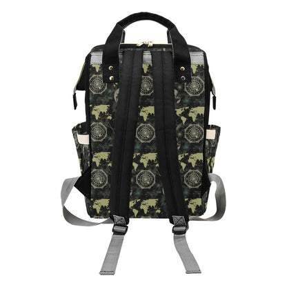 World Map Print Design LKS303 Diaper Bag Backpack