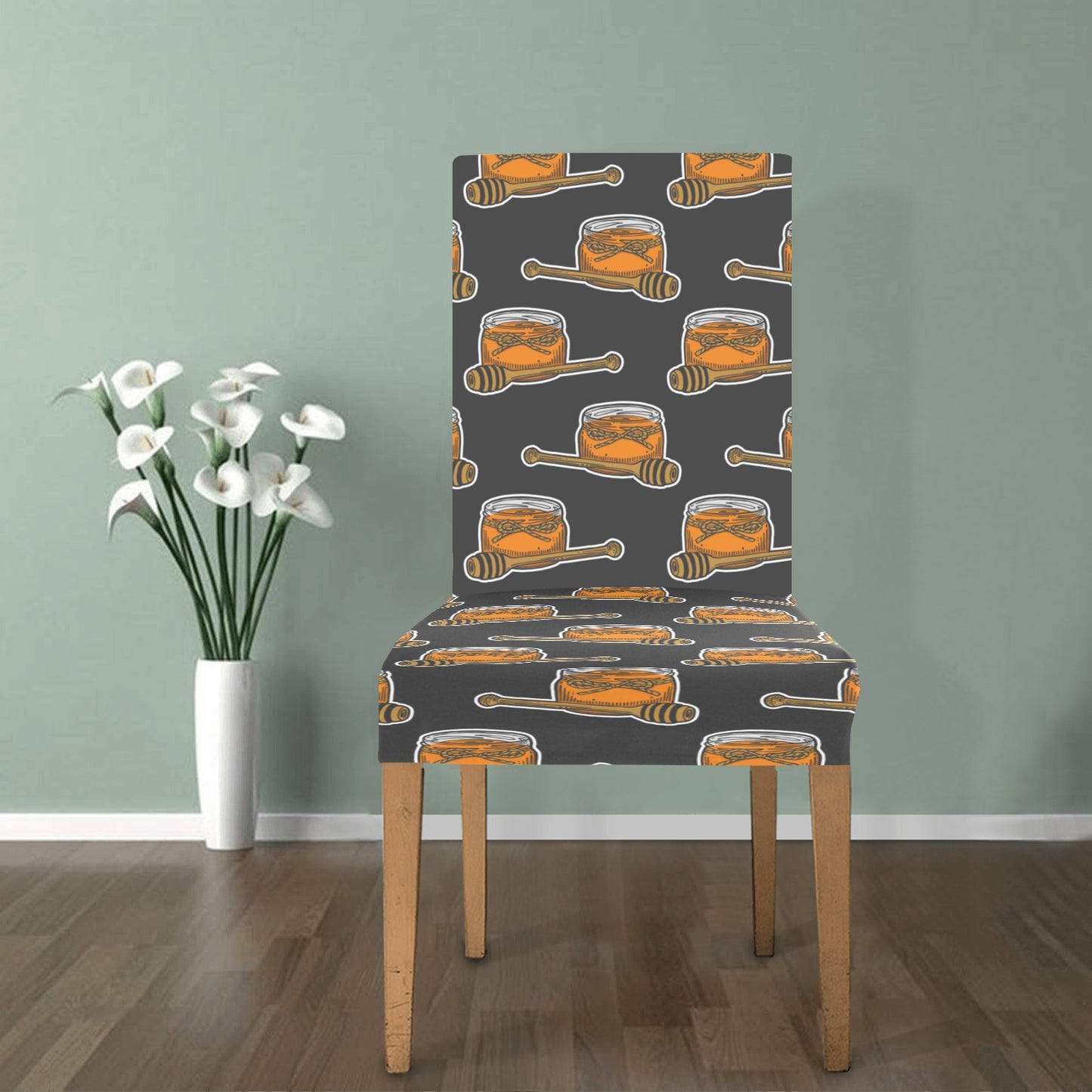 Honey Bee Print Design LKS305 Dining Chair Slipcover