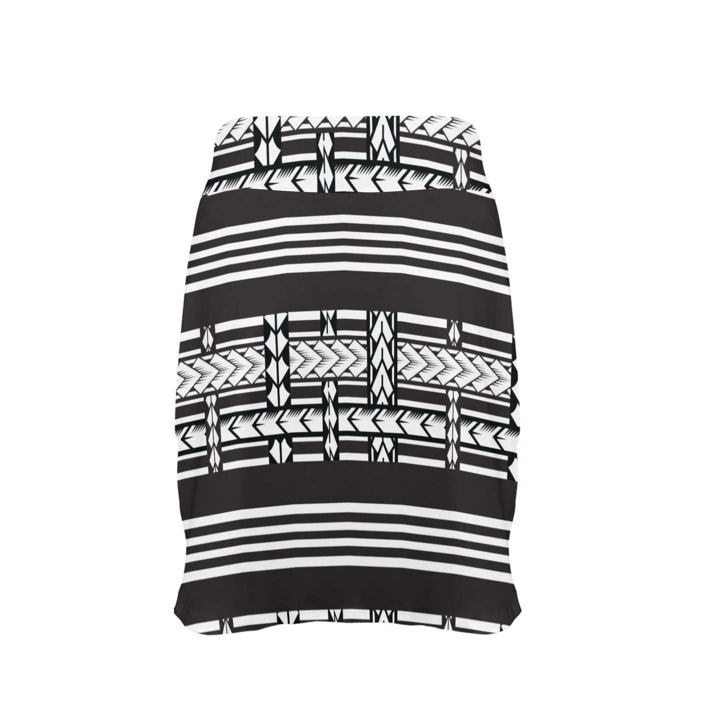 Samoan Tattoo Print Design LKS304 17" Golf & Pickleball Skort with Pockets