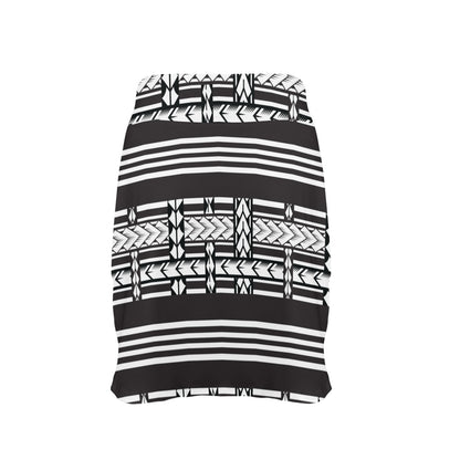 Samoan Tattoo Print Design LKS304 17" Golf & Pickleball Skort with Pockets