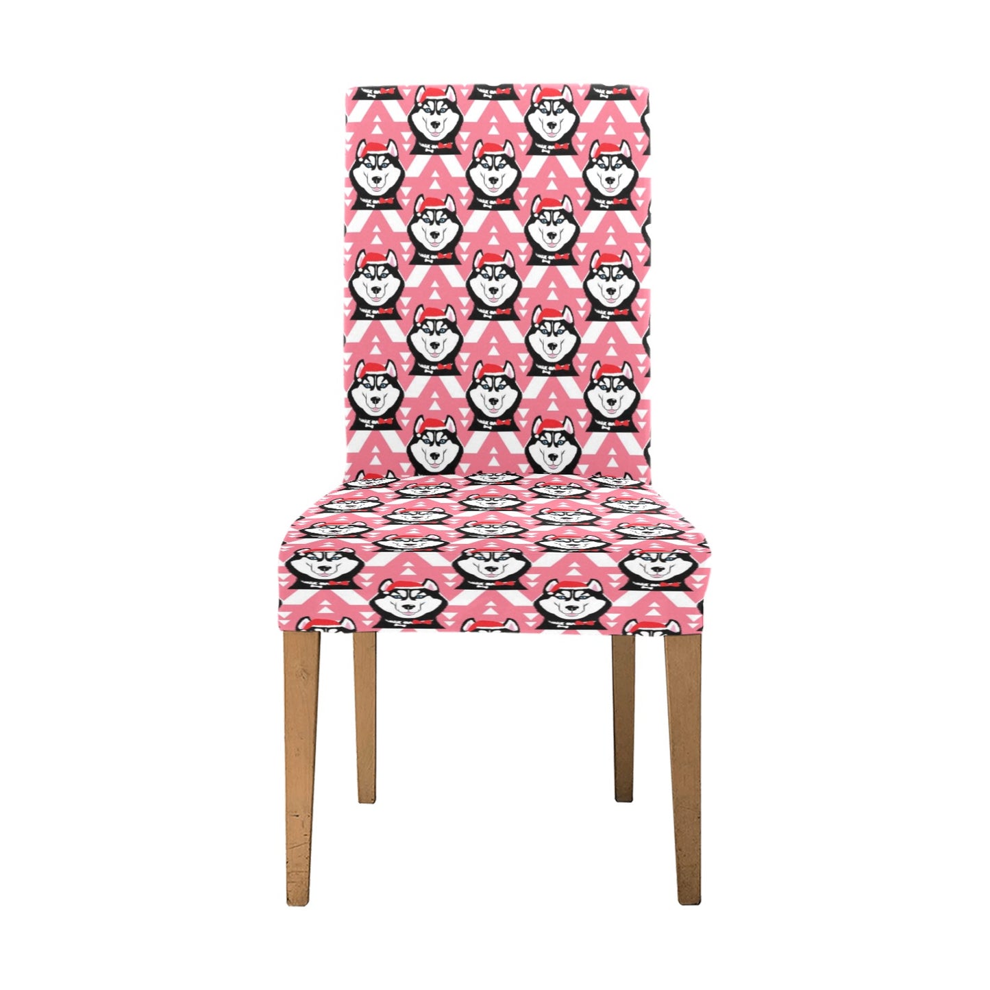 Siberian Huskies Christmas Themed Print Design LKS302 Dining Chair Slipcover
