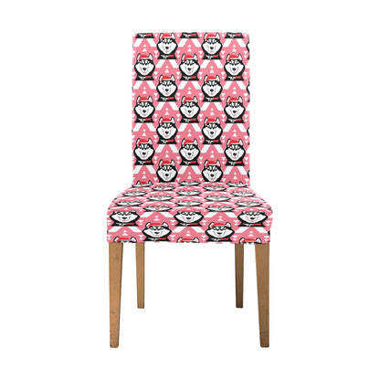 Siberian Huskies Christmas Themed Print Design LKS302 Dining Chair Slipcover