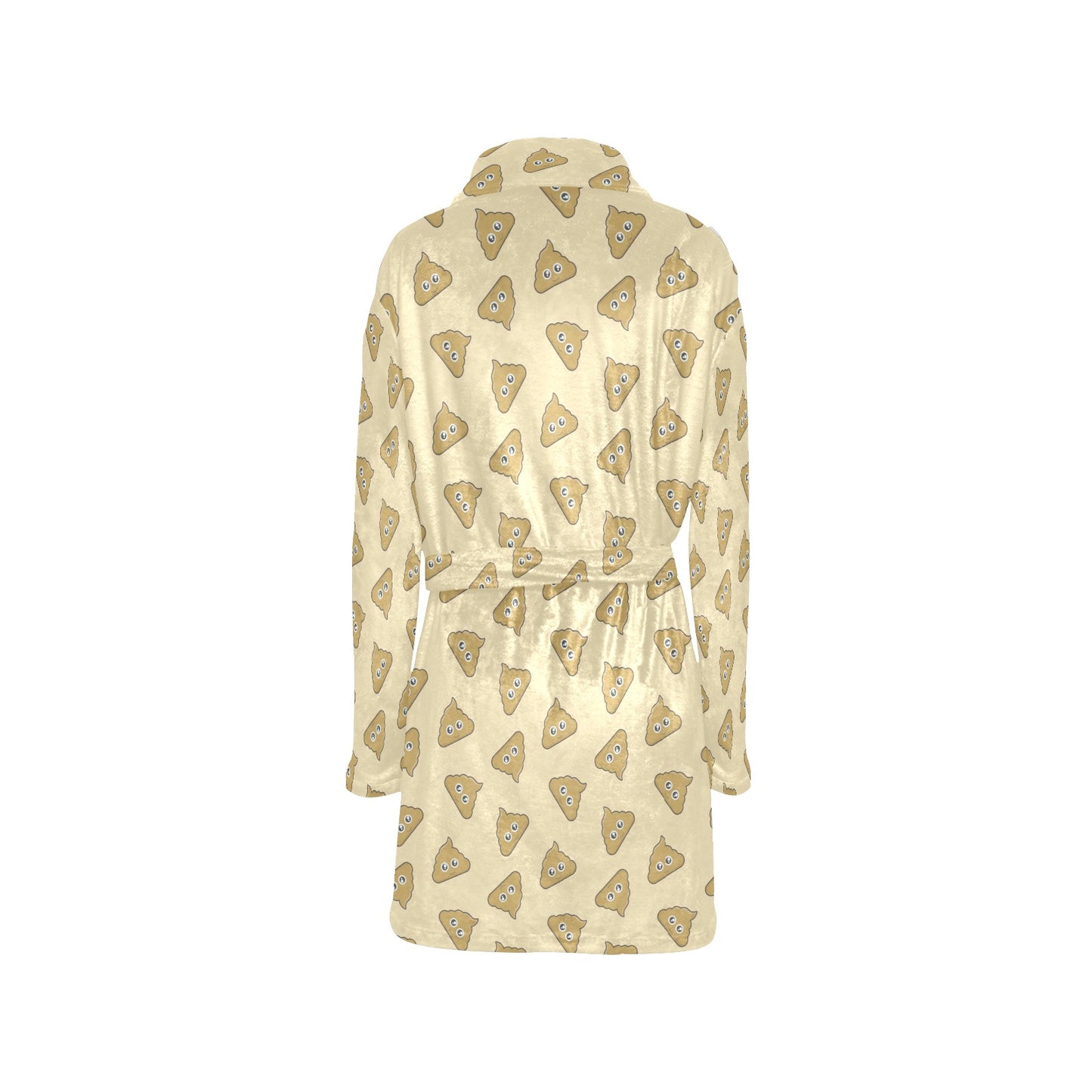 Poop Emoji Pattern Print Design A02 Women's Fleece Robe