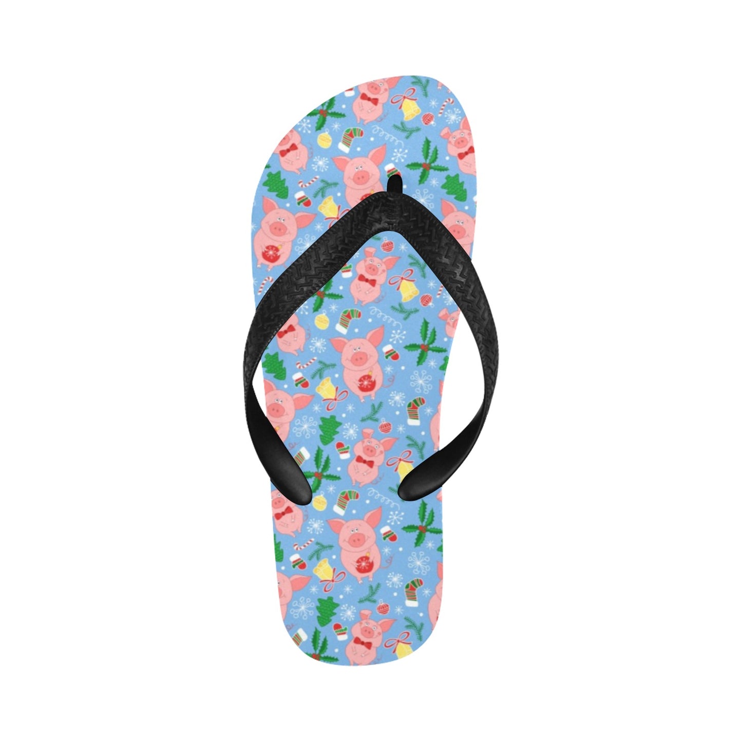 Pig Print Design LKS404 Flip Flops
