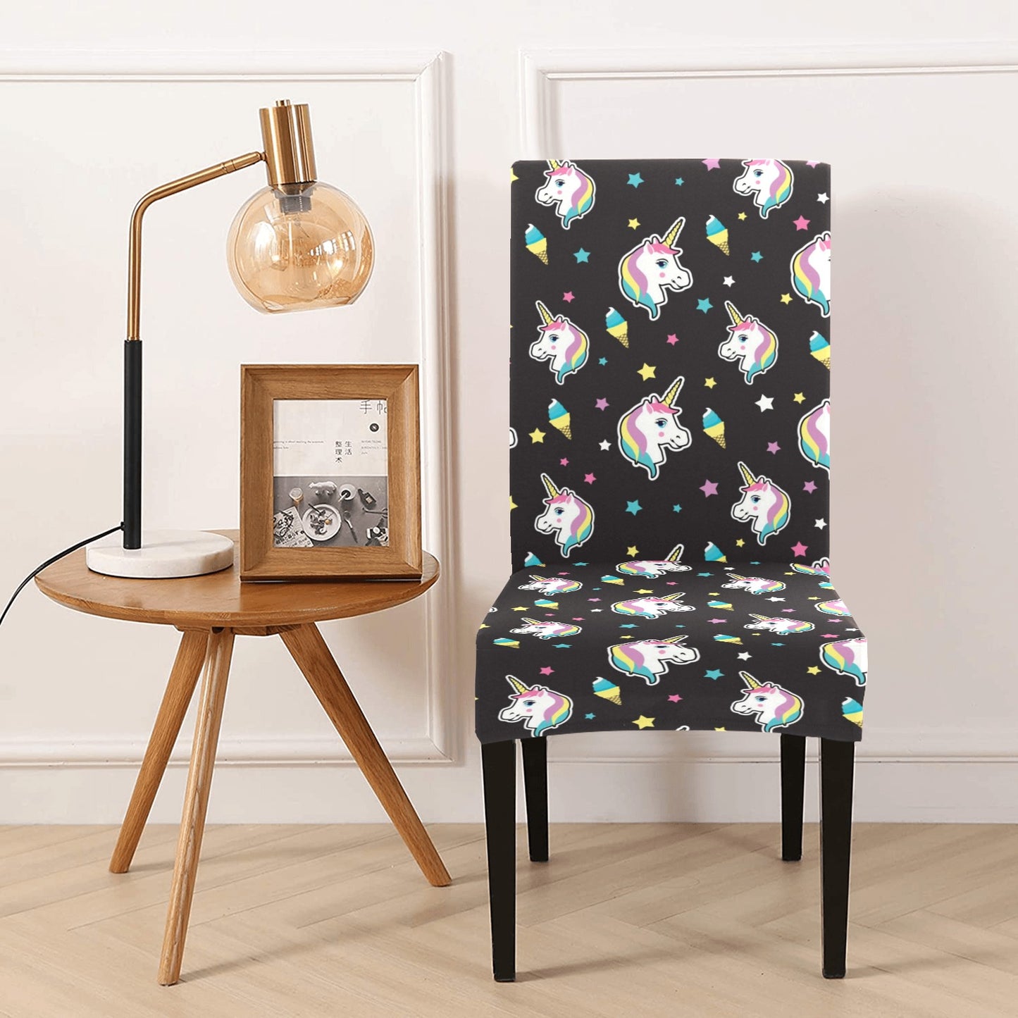 Unicorn Print Design LKS302 Dining Chair Slipcover