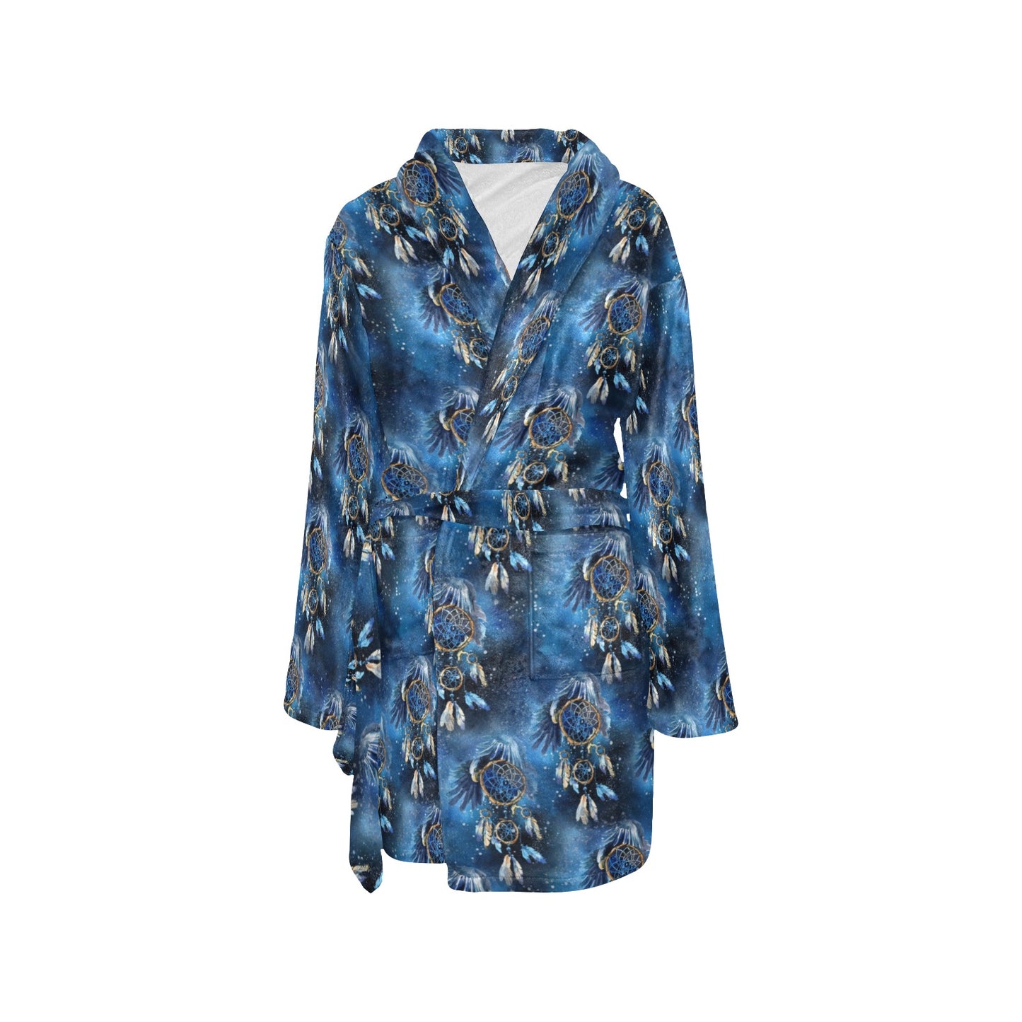 Eagles Dream Catcher Themed Women's Fleece Robe
