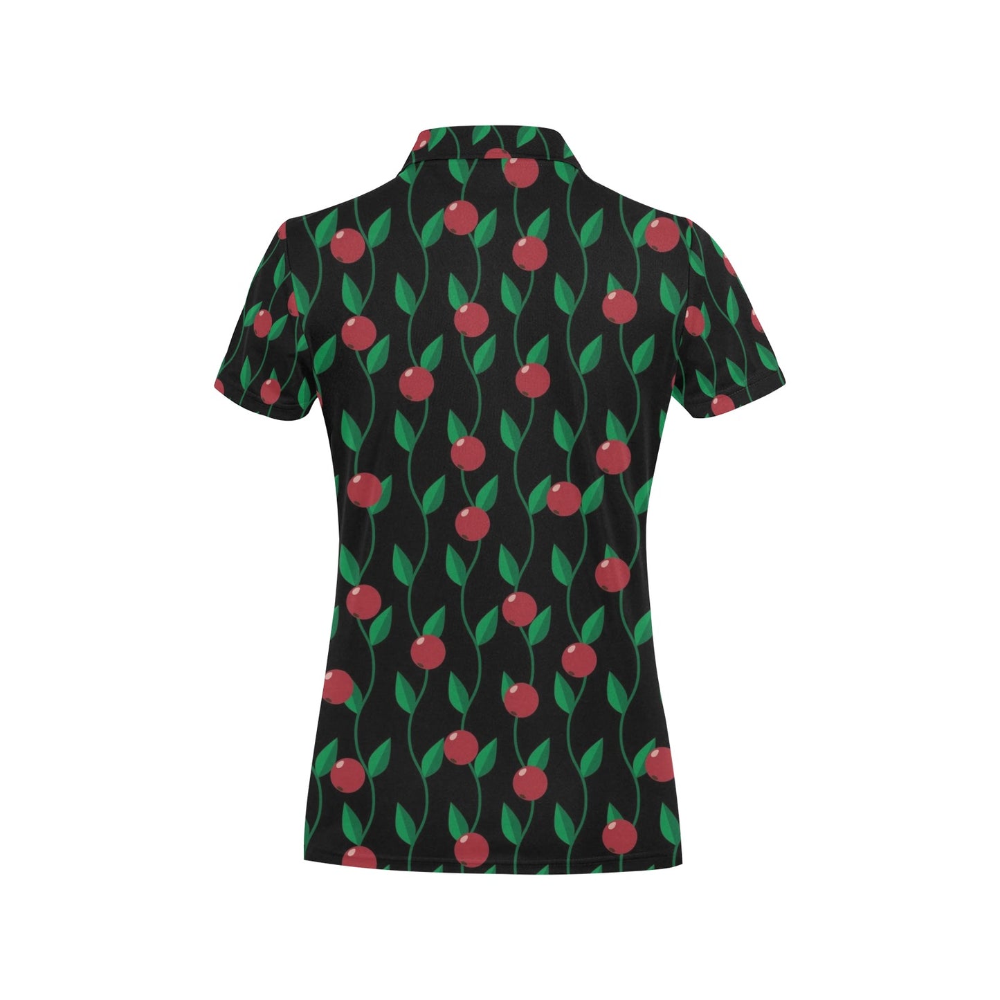 Cranberry Pattern Print Design CB01 Women's Polo Shirt