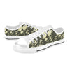 Skull Print Design LKS302 Women's White Low Top Shoes