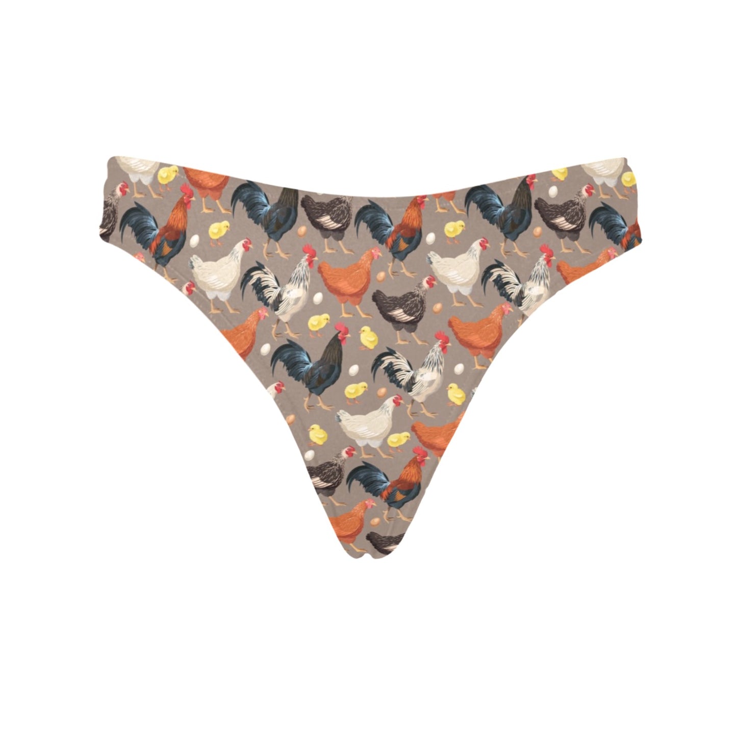 Chicken Evolution Pattern Women's Thongs