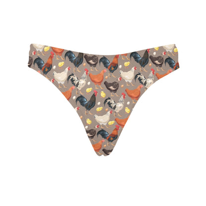 Chicken Evolution Pattern Women's Thongs