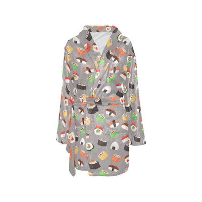 Sushi Print Design LKS307 Women's Fleece Robe