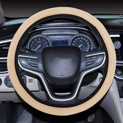 Wood Texture Print Design LKS302 Steering Wheel Cover with Elastic Edge