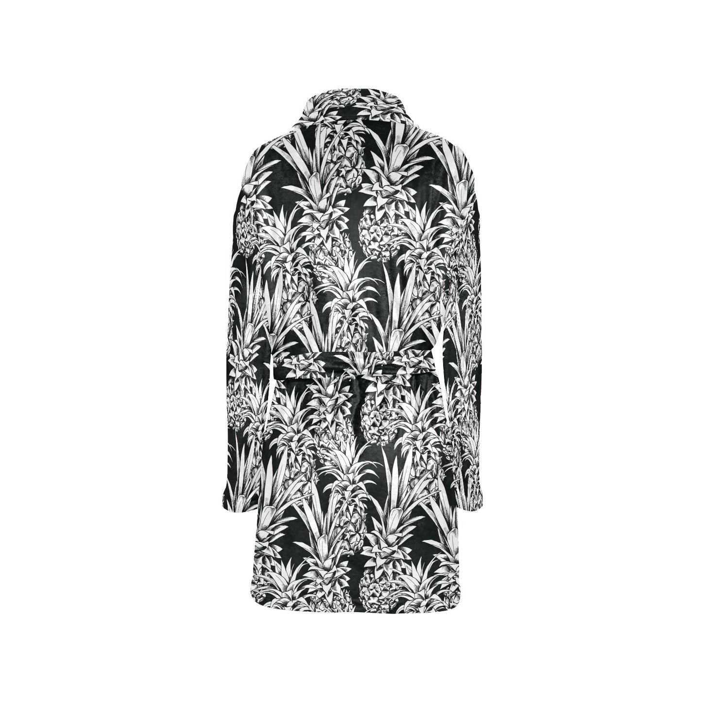 Pineapple Pattern Print Design PP08 Women's Fleece Robe