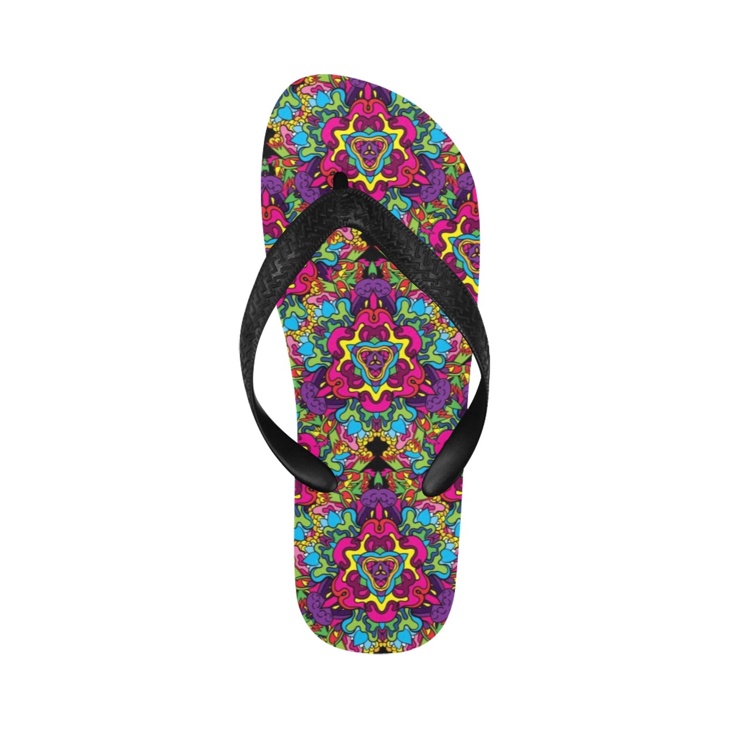 Trippy Print Design LKS303 Flip Flops