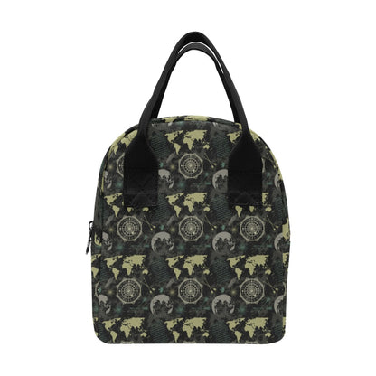 World Map Print Design LKS303 Insulated Lunch Bag