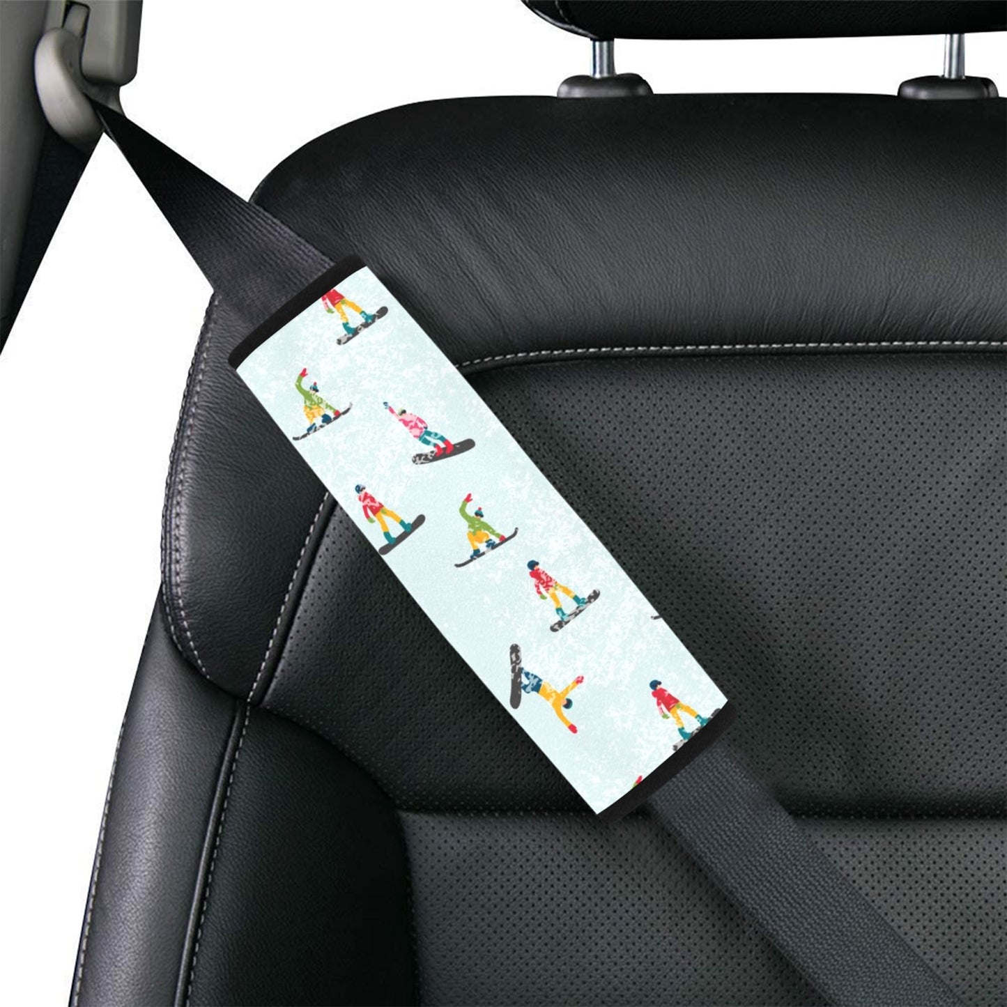 Snowboard Print Design LKS304 Car Seat Belt Cover