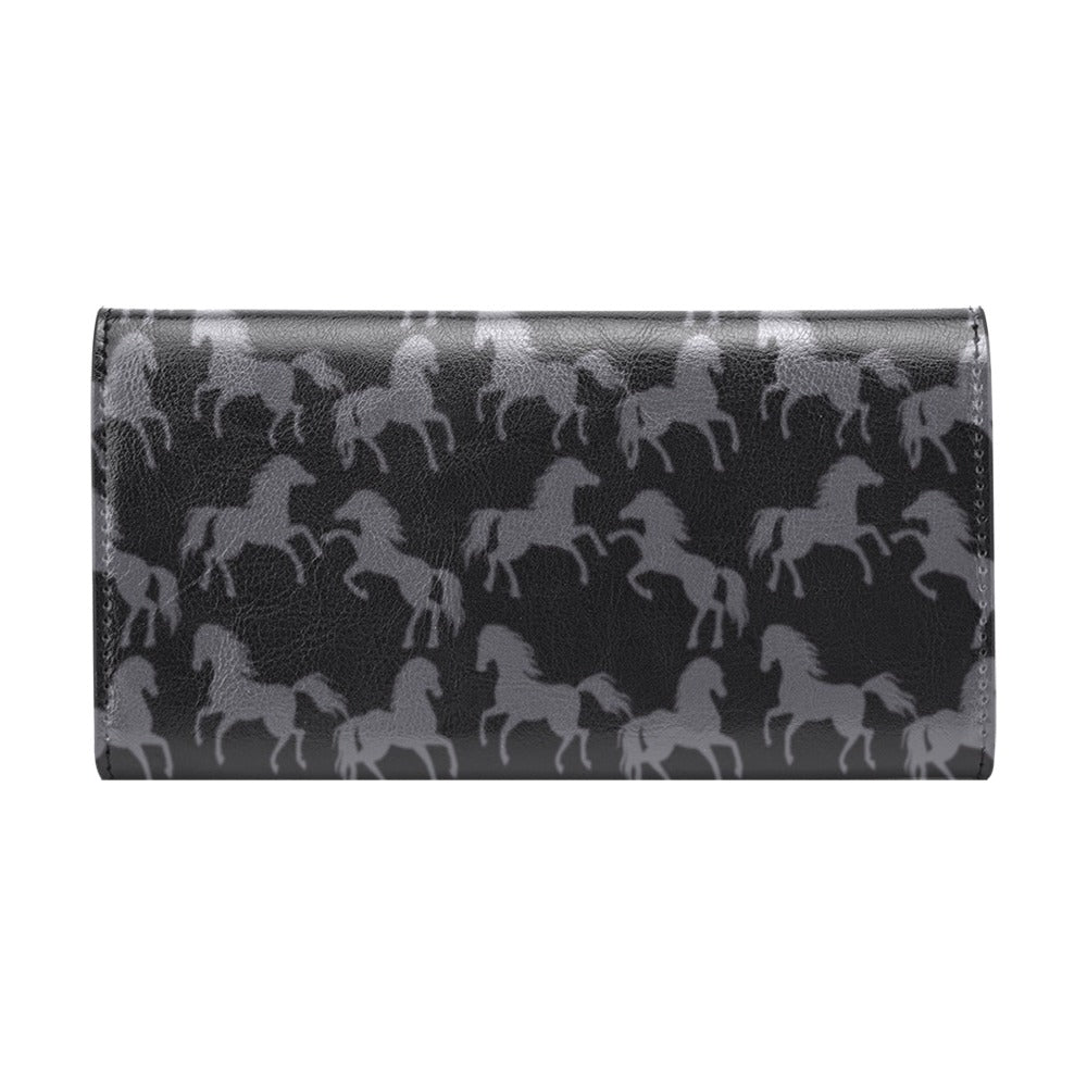 Horse Print Design LKS305 Women's Trifold Wallet
