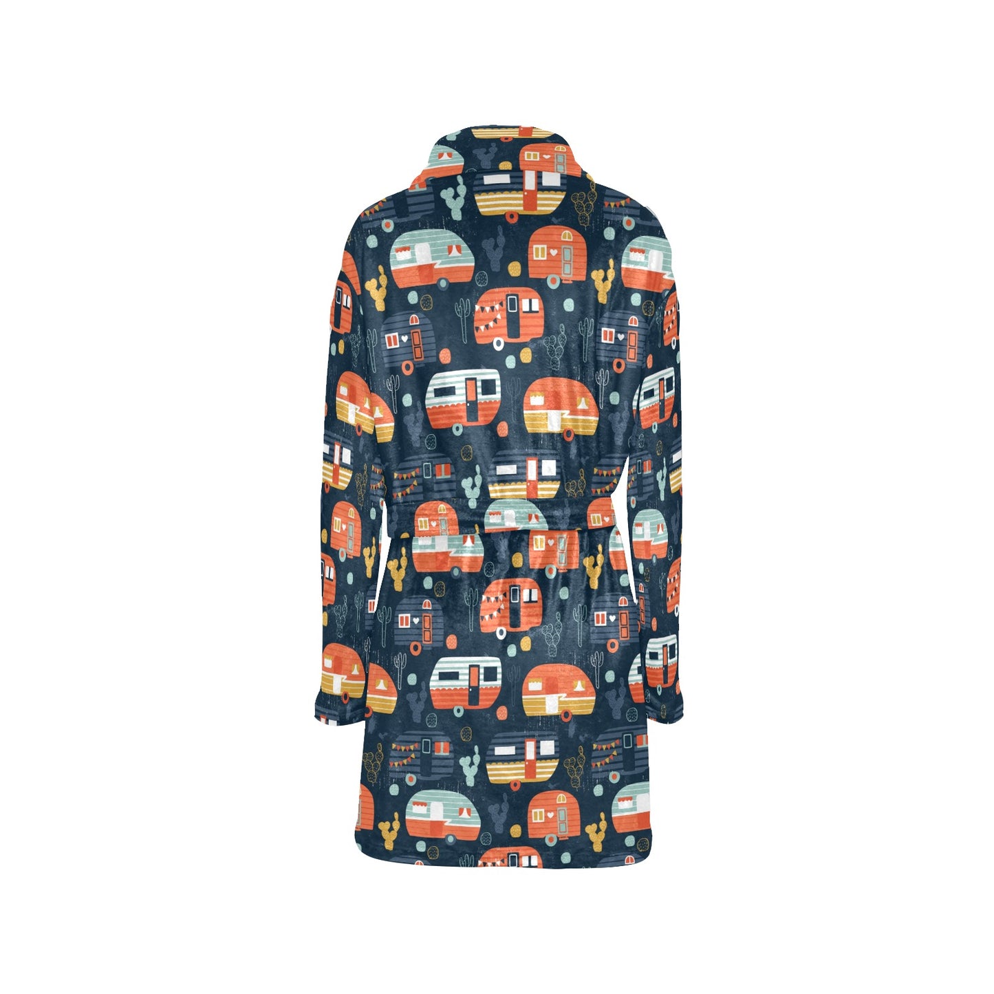 Camper Caravan Print Pattern Women's Fleece Robe
