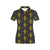 Fleur De Lis Gold Pattern Print Design 01 Women's Polo Shirt