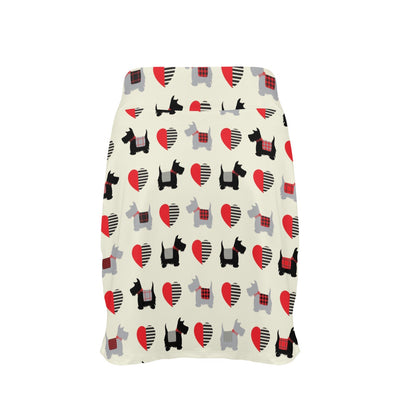Scottish Terriers Print Design LKS3010 17" Golf & Pickleball Skort with Pockets