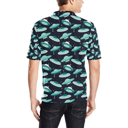 UFO Print Design LKS304 Men Polo Shirt