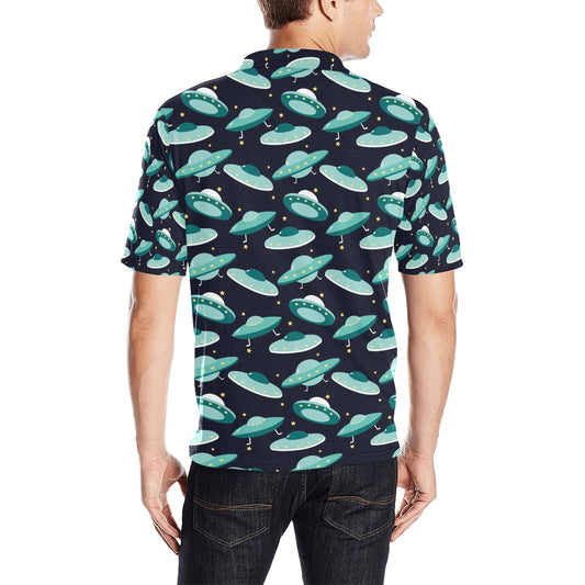 UFO Print Design LKS304 Men Polo Shirt