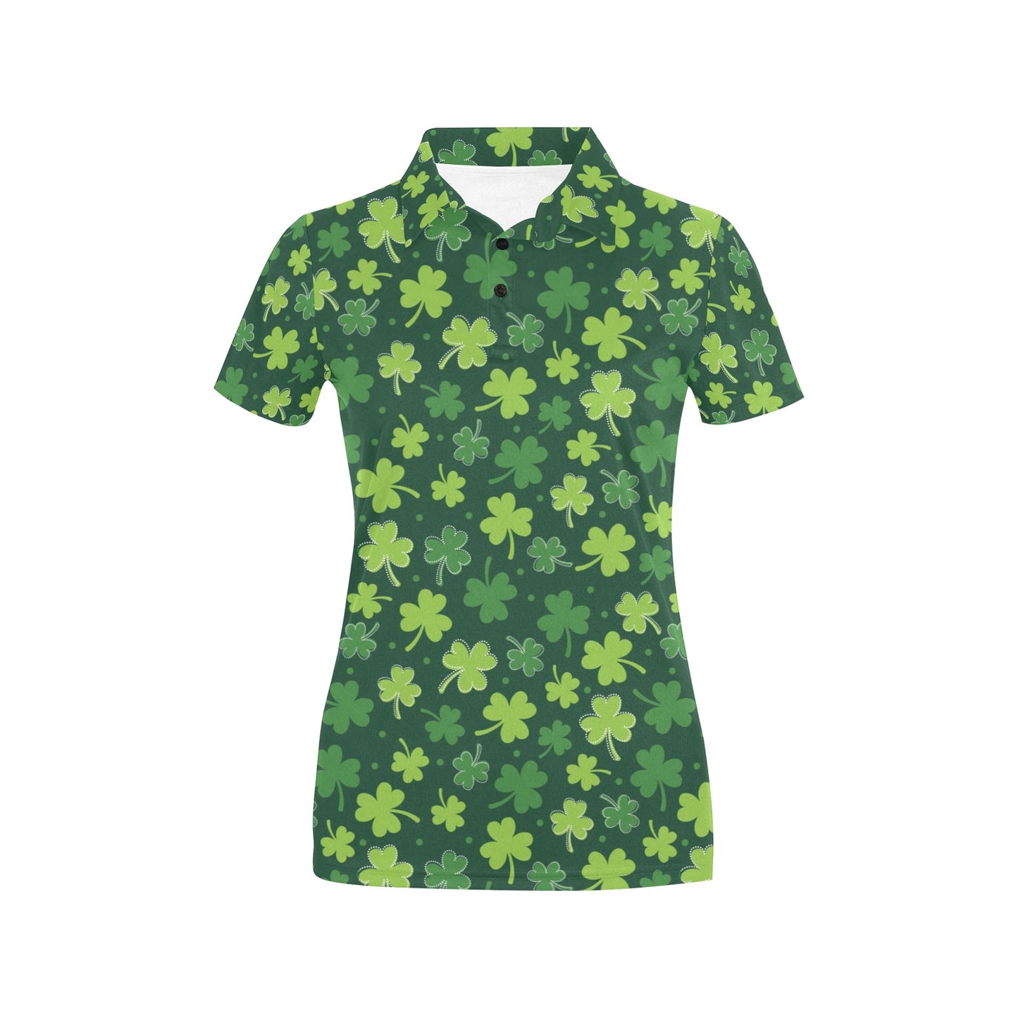 Clover Pattern Print Design 02 Women's Polo Shirt