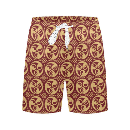 Yin Yang Style Pattern Design Print Men's Swim Trunks Beach Shorts