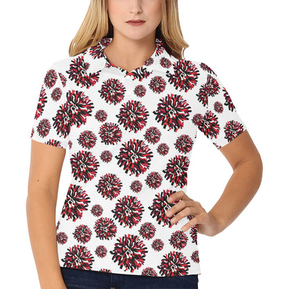 Cheerleader Pattern Print Design 01 Women's Polo Shirt
