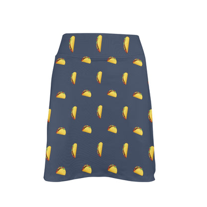 Taco Print Design LKS305 17" Golf & Pickleball Skort with Pockets
