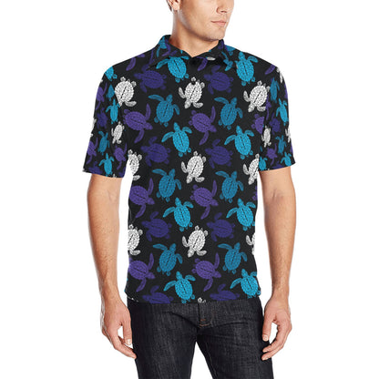 Sea Turtle Print Design LKS306 Men Polo Shirt
