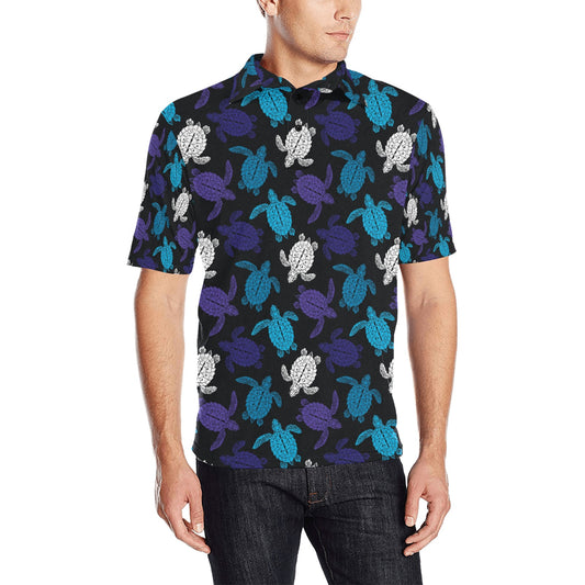 Sea Turtle Print Design LKS306 Men Polo Shirt