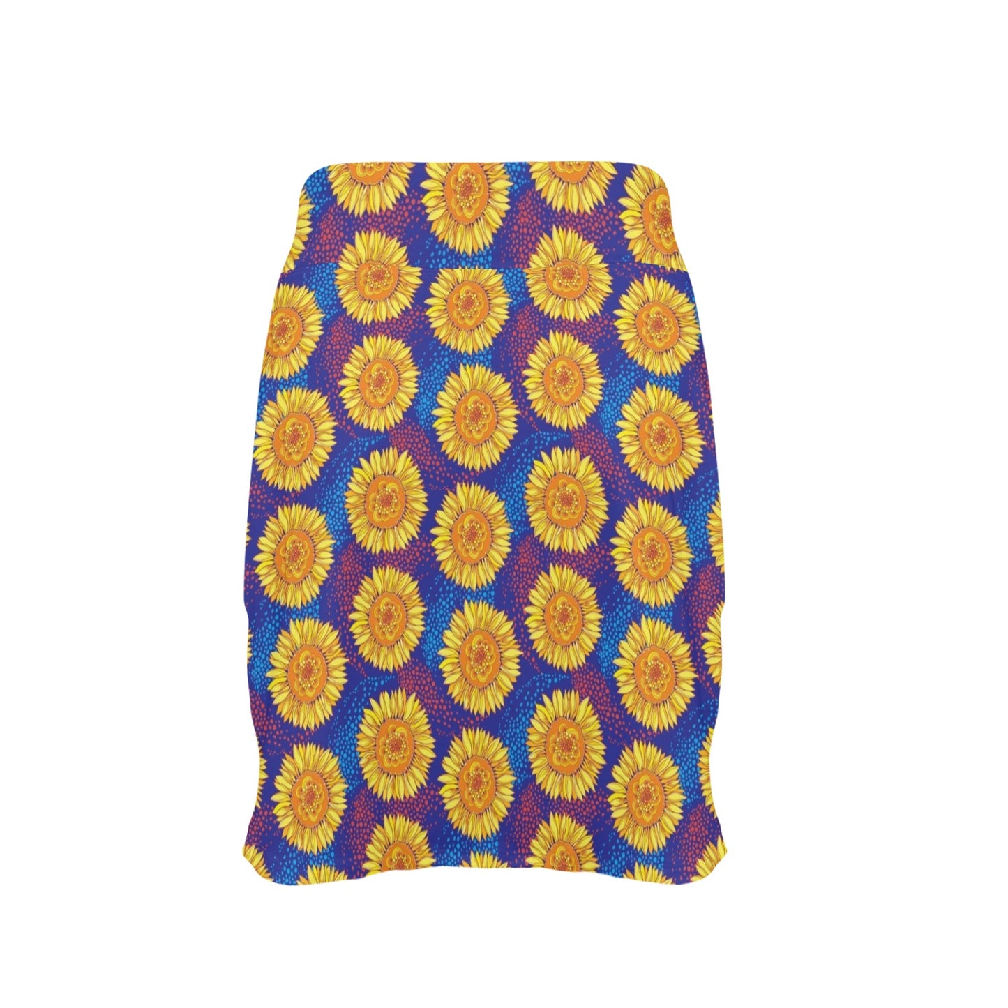 Sunflower Hand Drawn Style Print 17" Golf & Pickleball Skort with Pockets