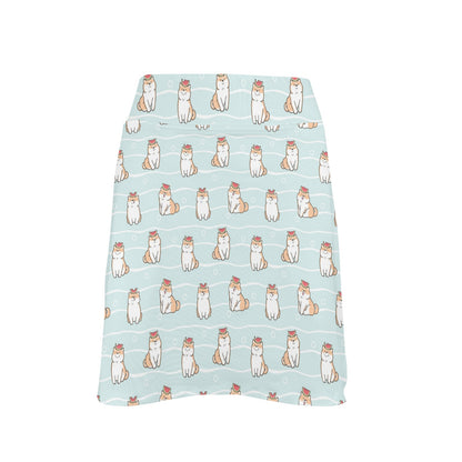 Shiba Inu Print Design LKS3011 17" Golf & Pickleball Skort with Pockets