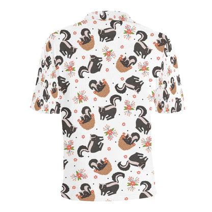 Skunk Print Design LKS304 Men Polo Shirt
