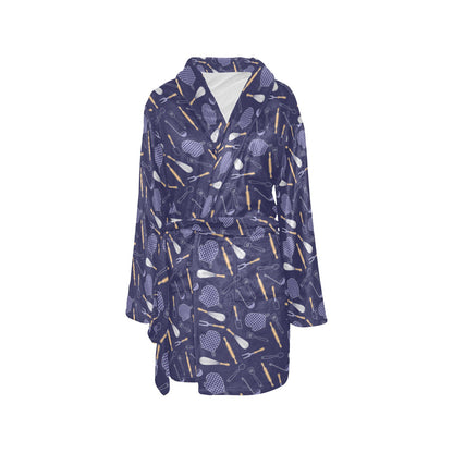 Cooking Kitchen Tools Pattern Print Design 04 Women's Fleece Robe