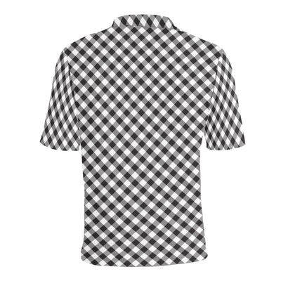 Gingham Print Design LKS402 Men Polo Shirt