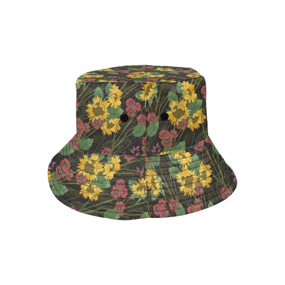 Sunflower Print Design LKS303 Unisex Bucket Hat