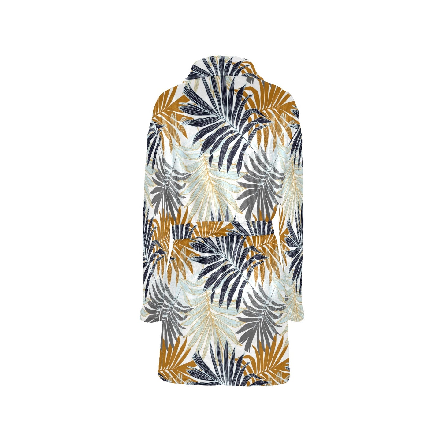 Colorful Tropical Palm Leaves Women's Fleece Robe