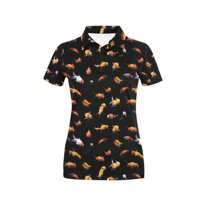 Goldfish Print Design LKS402 Women's Polo Shirt