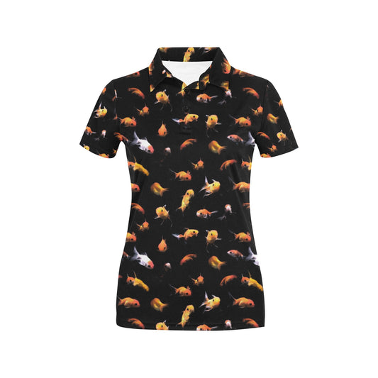 Goldfish Print Design LKS402 Women's Polo Shirt