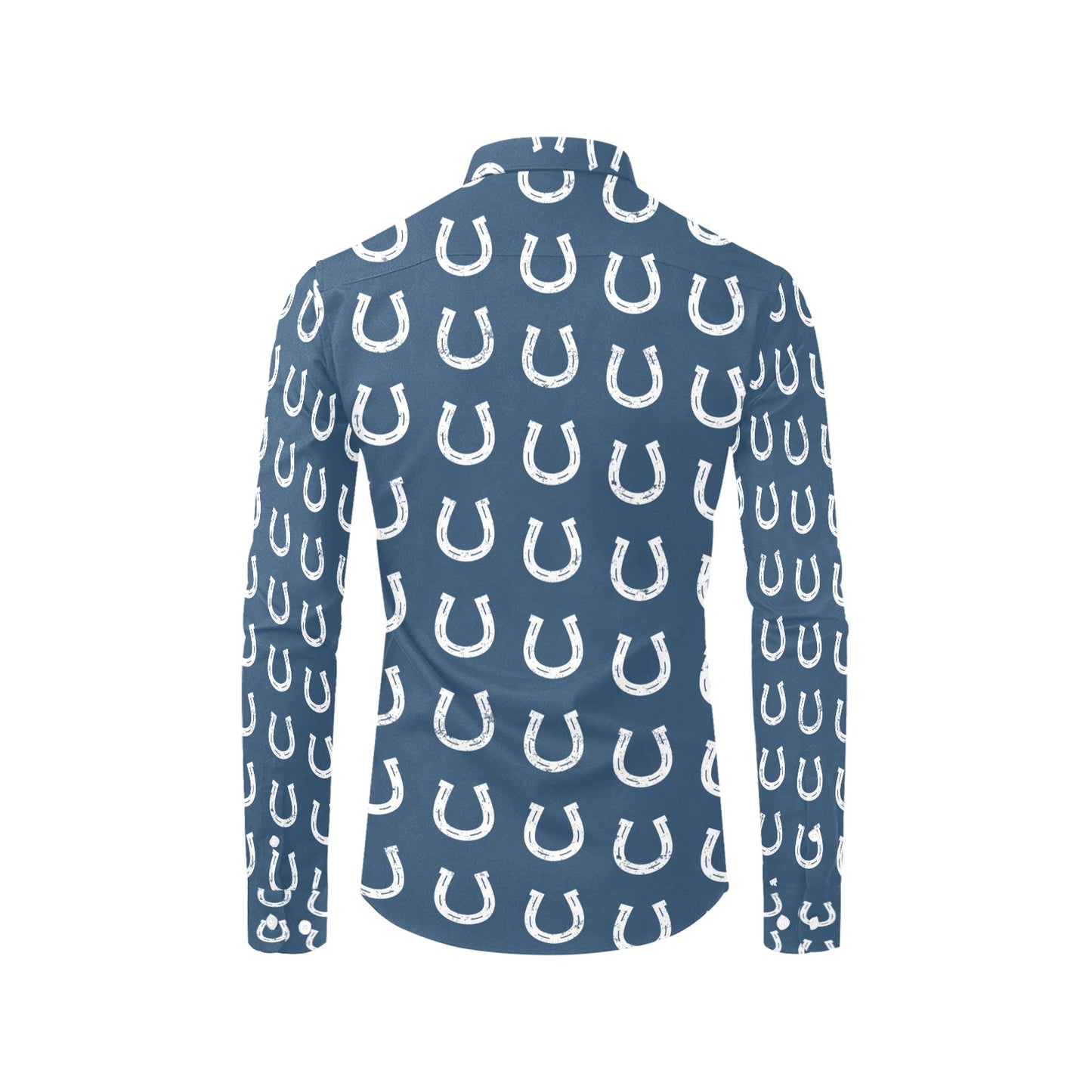 Horseshoe Print Design LKS301 Men's Long Sleeve Dress Shirt