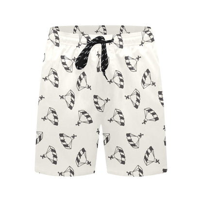 Skydiver Print Design LKS301 Men's Swim Trunks Beach Shorts