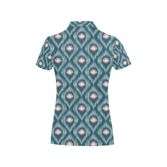 Ikat Print Design LKS402 Women's Polo Shirt