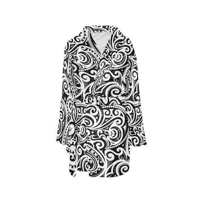 Polynesian Traditional Tribal Women's Fleece Robe