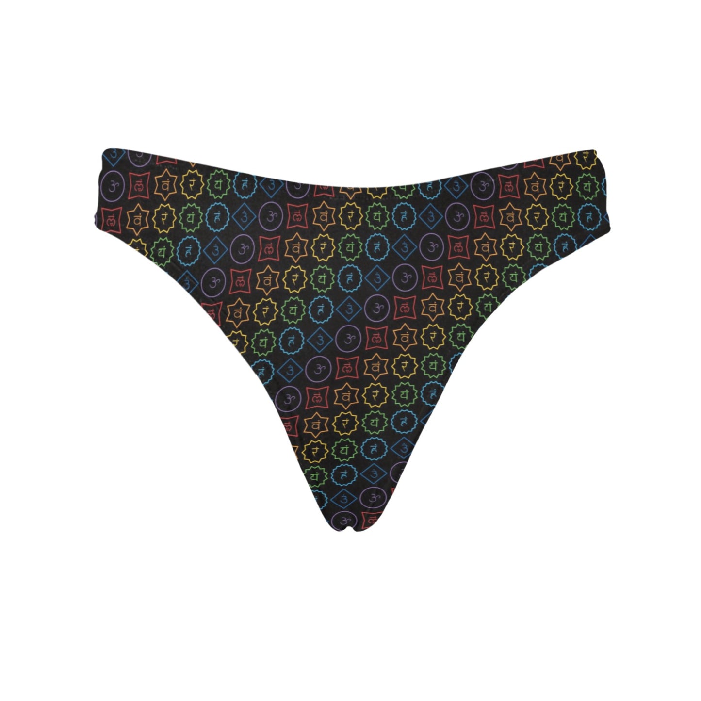 Chakra Colorful Symbol Pattern Women's Thongs