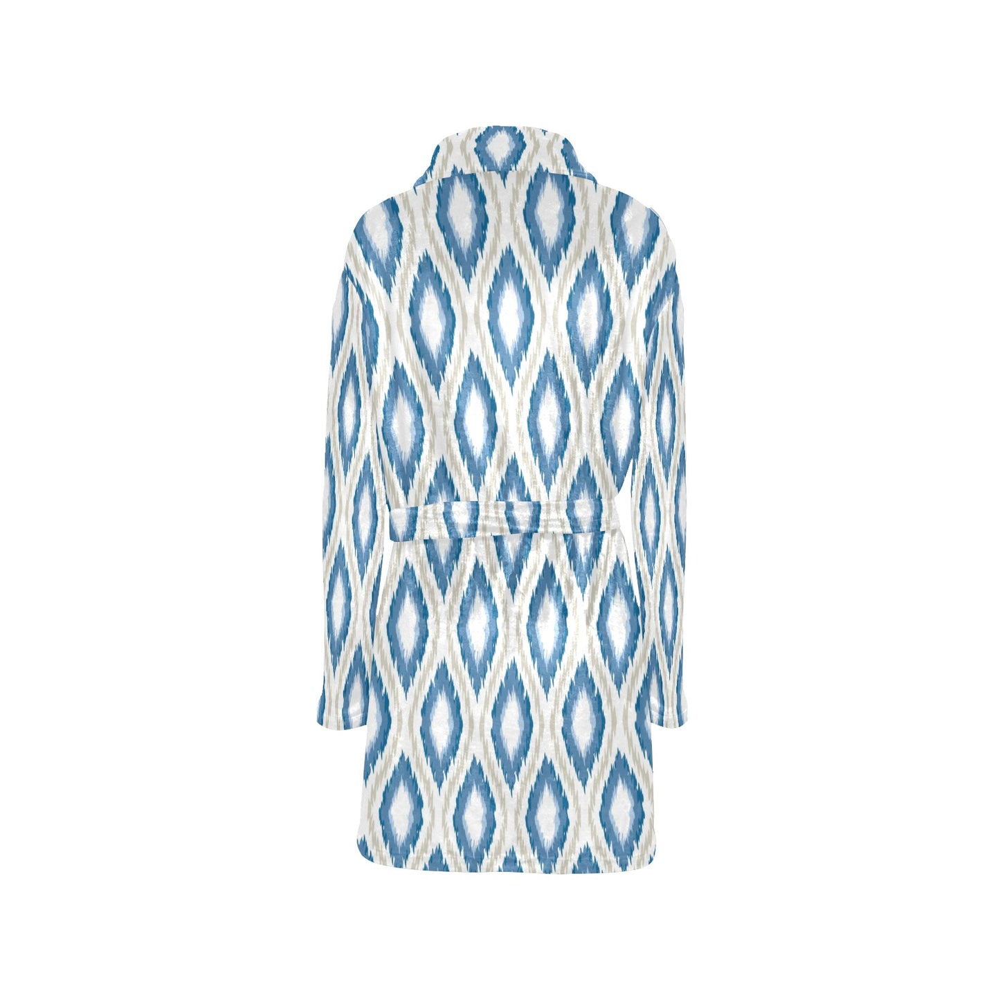 Ikat Pattern Print Design 02 Women's Fleece Robe